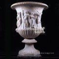 Hot Sale Outdoor garden antique marble flowerpot